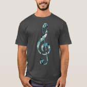 Winter Camo Pattern Treble Clef T-shirt (Voorkant)