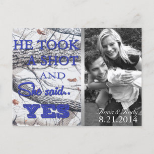 Winter Camo Save the Date Wedding Briefkaart