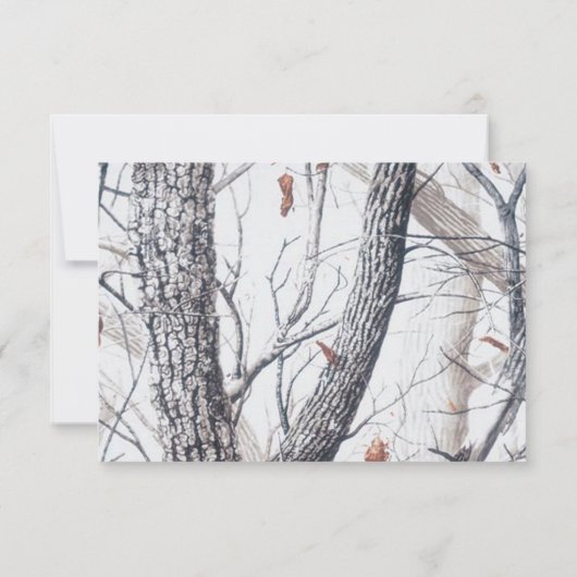 Winter Camo Wedding Kaart (Achterkant)