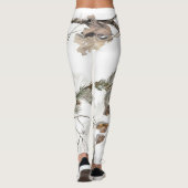 Winter Camouflage-bomen Leggings verlaten (Achterkant)