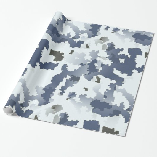 Winter Camouflage Cadeaupapier (Uitgerold)