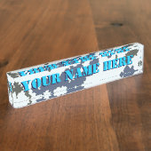 Winter Camouflage Naambordje (Zijkant)