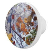 Winter Camouflage schilderijen Keramische Knop (Rechts)