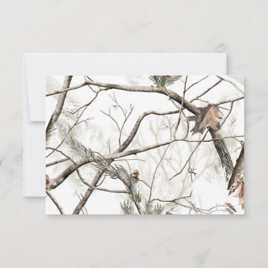 Winter Camouflage Weddenschap Kaart (Achterkant)