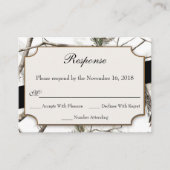 Winter Camouflage Weddenschap Small RSVP-kaarten Informatiekaartje (Voorkant)