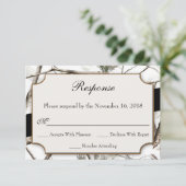Winter Camouflage Wedding RSVP-kaarten Kaart (Staand voorkant)