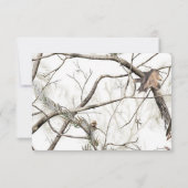 Winter Camouflage Wedding RSVP-kaarten Kaart (Achterkant)