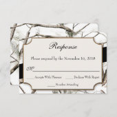Winter Camouflage Wedding RSVP-kaarten Kaart (Voorkant / Achterkant)