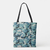 Winter Camouflagepatroon Tote Bag (Achterkant)