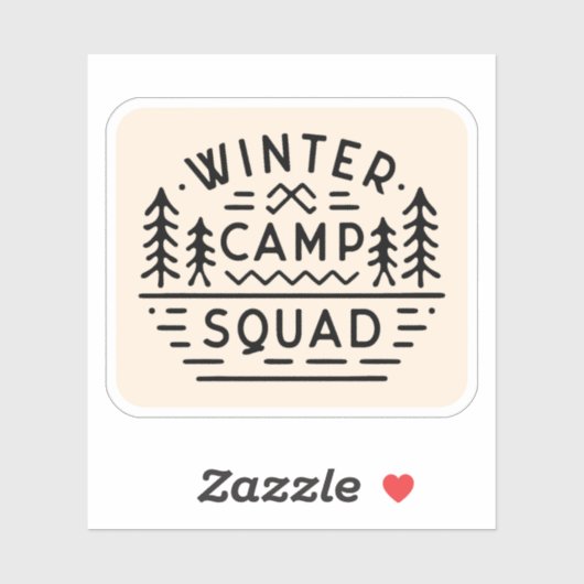 Winter camp squad crew matching sticker (Vel)