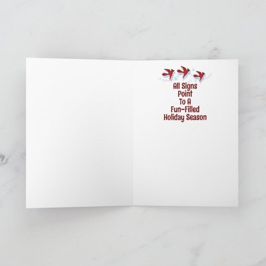 Winter  Campers Retro Kerst Kaarten (Binnen)