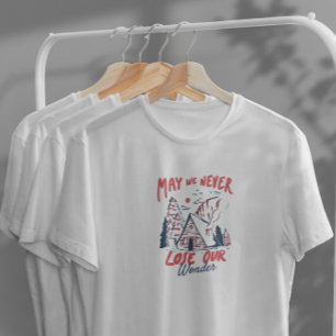 Winter Camping Cabin Natuur T-shirt