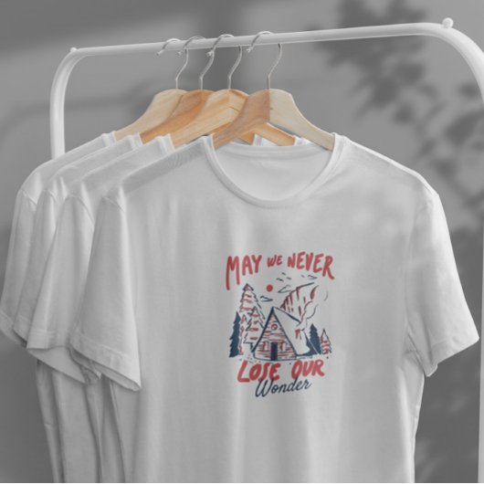 Winter Camping Cabin Natuur T-shirt