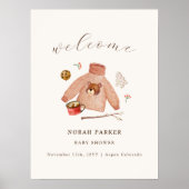 Winter Camping Kleding Baby shower Welkomstbord Poster (Voorkant)