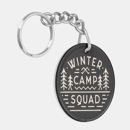 Winter camping trip squad sleutelhanger (Voorkant Links)