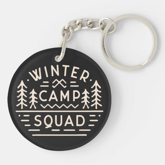 Winter camping trip squad sleutelhanger (Achterkant)