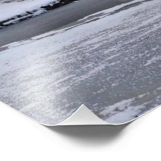 WINTER CANAL FOTO AFDRUK (Hoek)