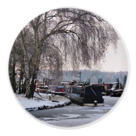 WINTER CANAL KERAMISCHE KNOP (Voorkant)