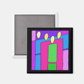 Winter Candles Magnet (Voorkant / Achterkant)