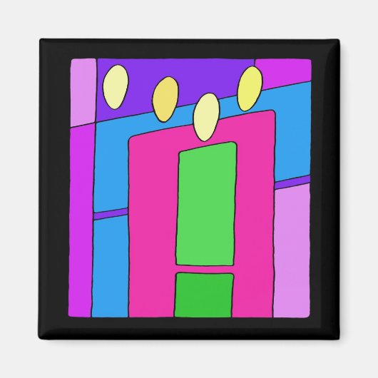 Winter Candles Magnet (Voorkant)