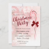 Winter Candy Cane Kerstfeest Kaart (Voorkant)