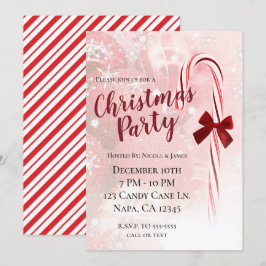 Winter Candy Cane Kerstfeest Kaart