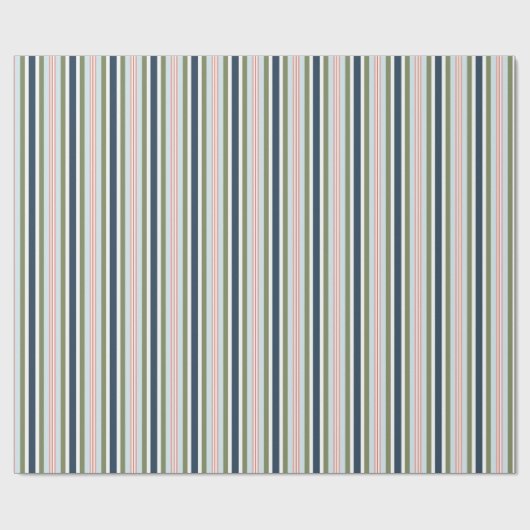 Winter Candy Stripe Gift Wrap Cadeaupapier (Vlak)