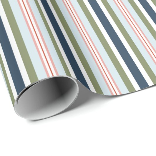 Winter Candy Stripe Gift Wrap Cadeaupapier (Rol Hoek)