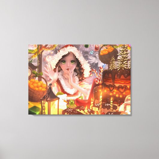 Winter Canvas illustratie Kerst Muur Decoratie (Voorkant)