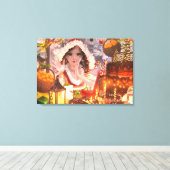 Winter Canvas illustratie Kerst Wall Decor Afdruk (Insitu (Houten vloer))