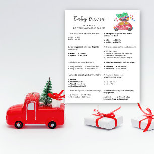 Winter car Baby Trivia   BABY SHOWER