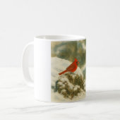 Winter Cardinal in Watercolor Koffiemok (Voorkant links)