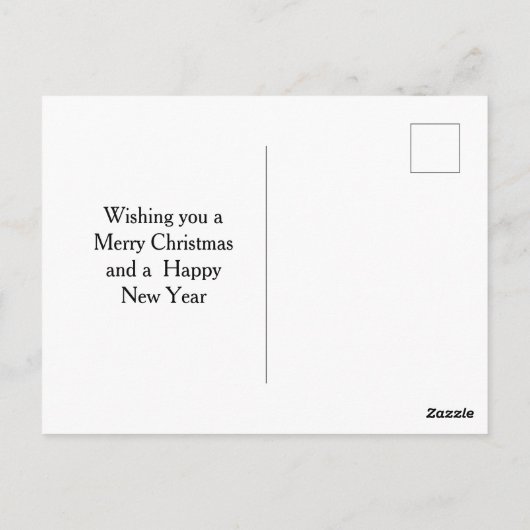 Winter Cardinal Pine and Snowflakes Briefkaart (Achterkant)