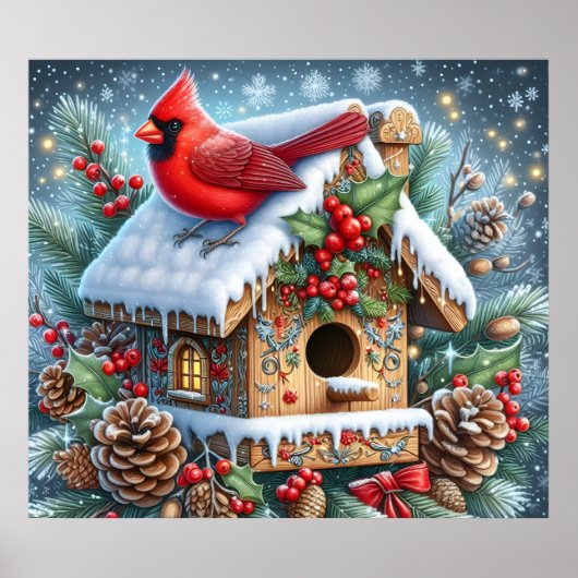 Winter Cardinal Poster (Voorkant)