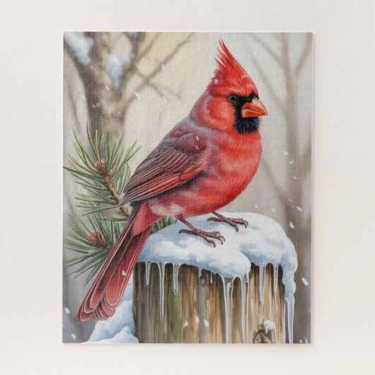 Winter Cardinal Puzzel (Verticaal)