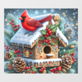 Winter Cardinal Raamsticker (Vel)