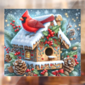 Winter Cardinal Raamsticker (Vel 2)