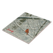 Winter Cardinal Tegeltje (Zijkant)