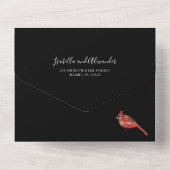 Winter Cardinal Trouw All In One Uitnodiging (Achterkant)