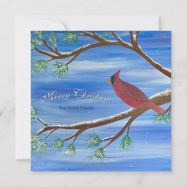 Winter Cardinal Vierkant Kerstkaart
