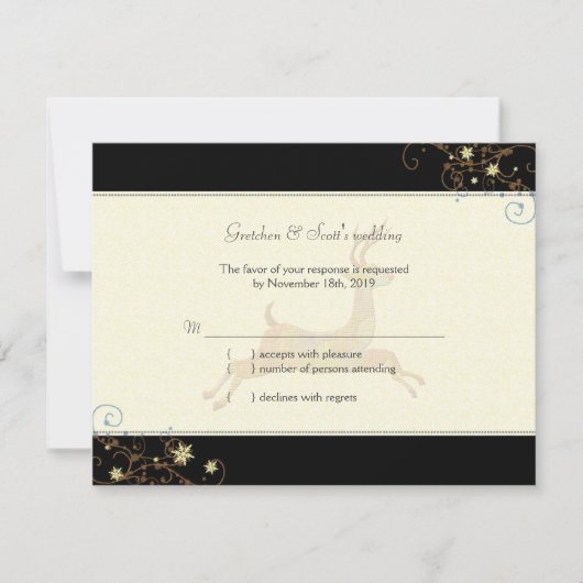 Winter Cariou Wedding RSVP-kaart RSVP Kaartje (Voorkant)