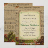  Winter Carol Muziekblad Kerstfeest Kaart (Voorkant / Achterkant)