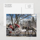Winter Carriage Horses in Central Park Briefkaart (Voorkant / Achterkant)