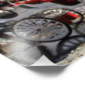 Winter Carriage Horses in Central Park Foto Afdruk (Hoek)