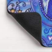 Winter Carriage Ride Fairy Mousepad Muismat (Hoek)