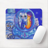 Winter Carriage Ride Fairy Mousepad Muismat (Met muis)