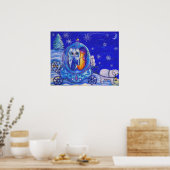 Winter Carriage Ride Poster (Keuken)