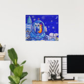 Winter Carriage Ride Poster (Thuiskantoor)