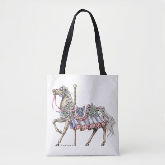 Winter Carrousel Paardenpen en Canvas tas voor ink (Voorkant)