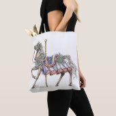 Winter Carrousel Paardenpen en Canvas tas voor ink (Dichtbij)